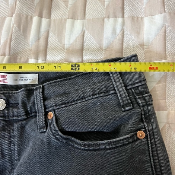 Women’s Levi’s Strauss heritage high rise kick boot grey jeans size 10 W30 - Picture 6 of 12